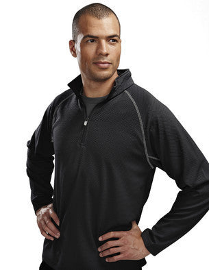 Tri-Mountain Performance Reflex Men's Waffle Knit Pullover Shirt